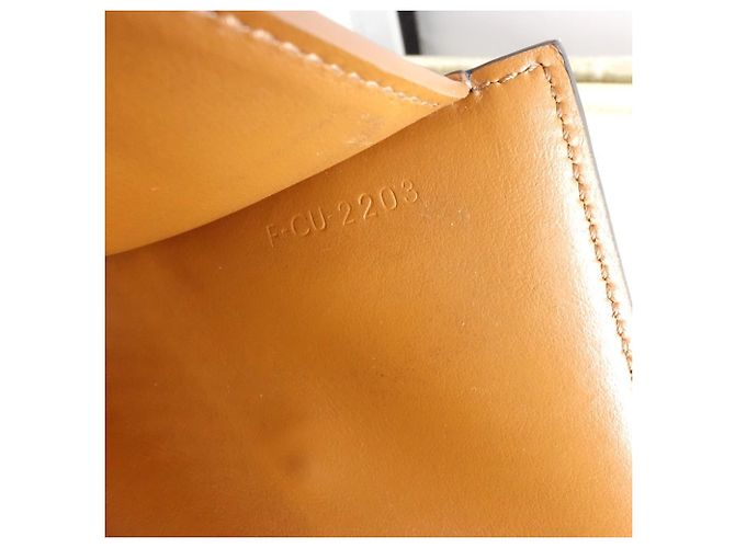 Céline Portafoglio tri-fold Celine in tela e pelle marrone - vista 12