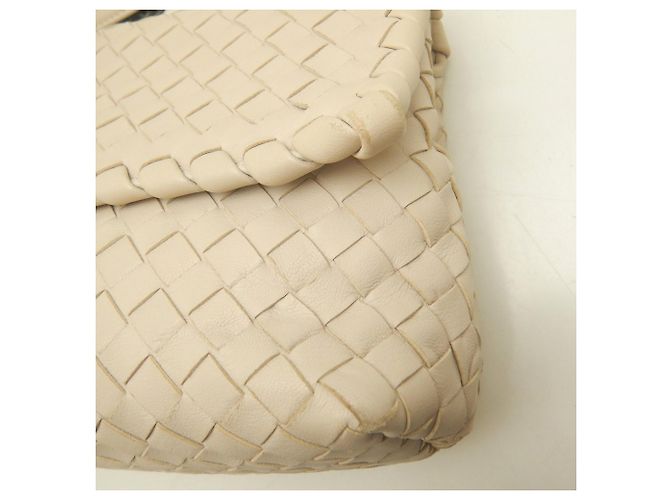 Borsa a tracolla Bottega Veneta Olympia Intrecciato con catena Crudo - vista 14