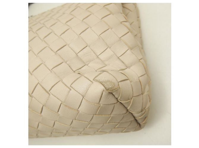 Borsa a tracolla Bottega Veneta Olympia Intrecciato con catena Crudo - vista 16