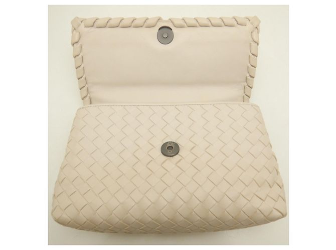 Borsa a tracolla Bottega Veneta Olympia Intrecciato con catena Crudo - vista 5