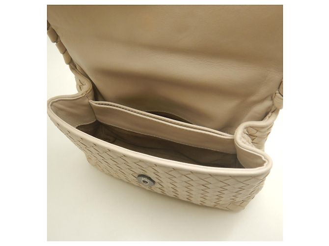 Borsa a tracolla Bottega Veneta Olympia Intrecciato con catena Crudo - vista 6