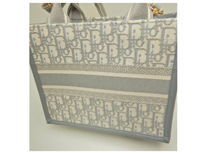 Christian Dior Tote Bag aus grauem Kalbsleder Braun - Ansicht 11