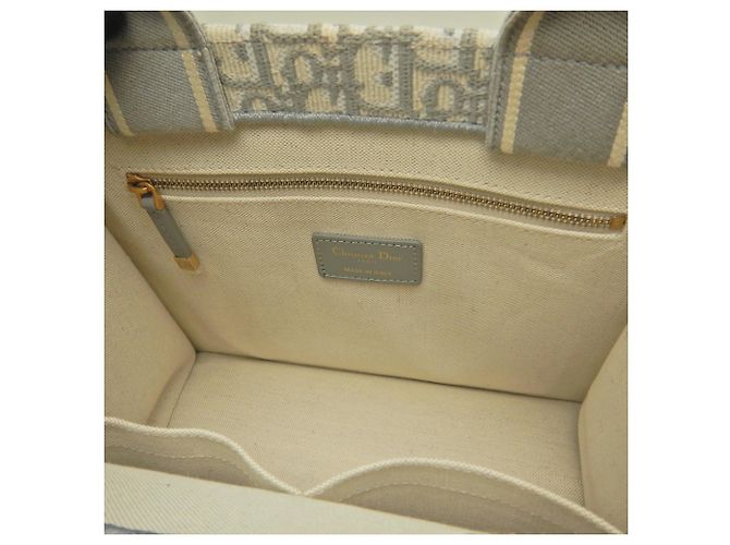 Christian Dior Tote Bag aus grauem Kalbsleder Braun - Ansicht 19