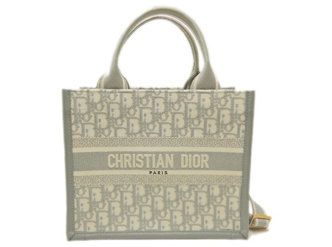 Christian Dior Tote Bag aus grauem Kalbsleder Braun - Ansicht 2