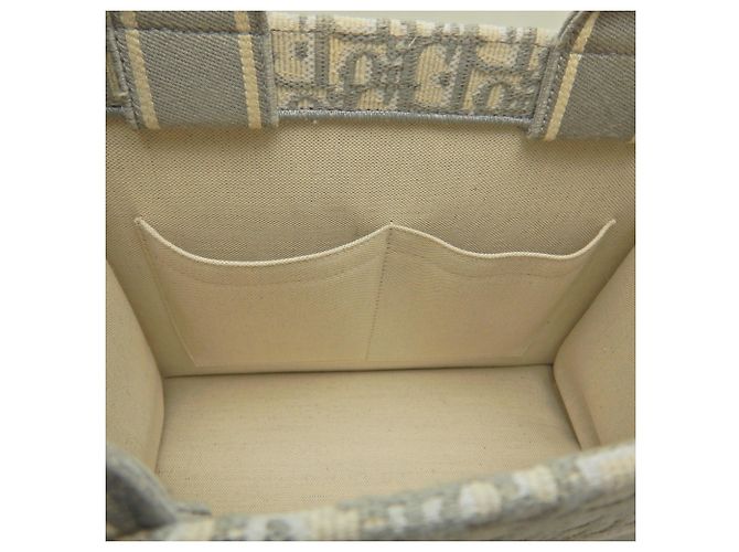 Christian Dior Tote Bag aus grauem Kalbsleder Braun - Ansicht 21