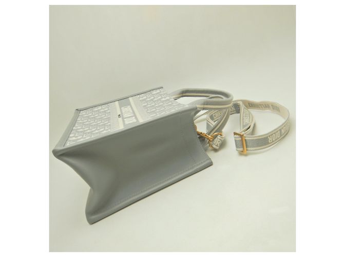 Christian Dior Tote Bag aus grauem Kalbsleder Braun - Ansicht 5