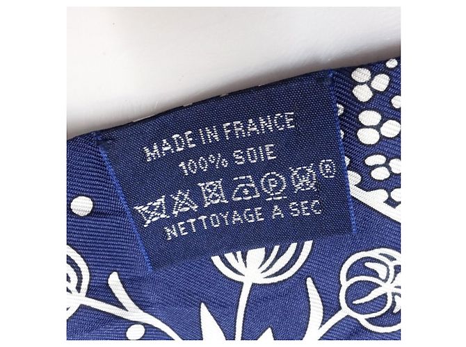 Hermès HERMES Twilly Les Leopards Bandana Silk Scarf Bianco Blu Multicolore - vista 11