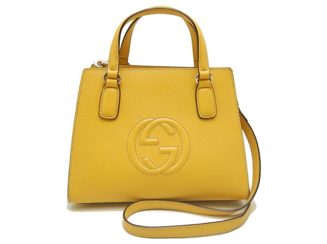 Borsa Gucci Soho in pelle gialla Giallo - vista 2