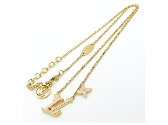 Collar de esmalte Louis Vuitton LV Iconic M01215 Dorado - vista 3