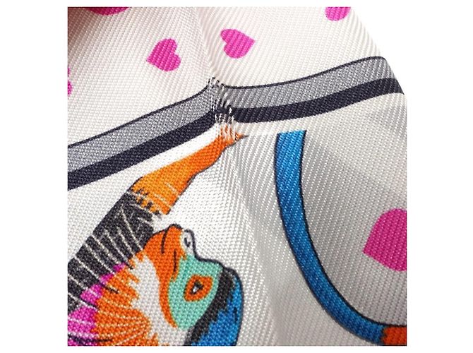 Hermès HERMES Twilly Schal - 2023AW Kollektion Braun Weiß Mehrfarben - Ansicht 9