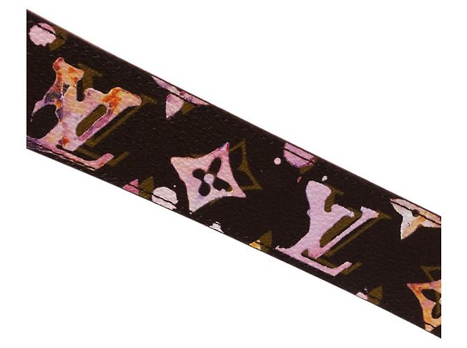 Louis Vuitton Monogram Watercolor Gürtel Braun Pink - Ansicht 3
