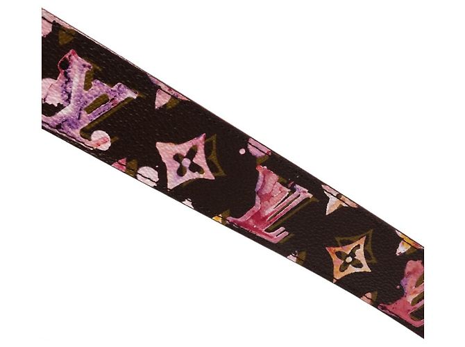 Louis Vuitton Monogram Watercolor Gürtel Braun Pink - Ansicht 4