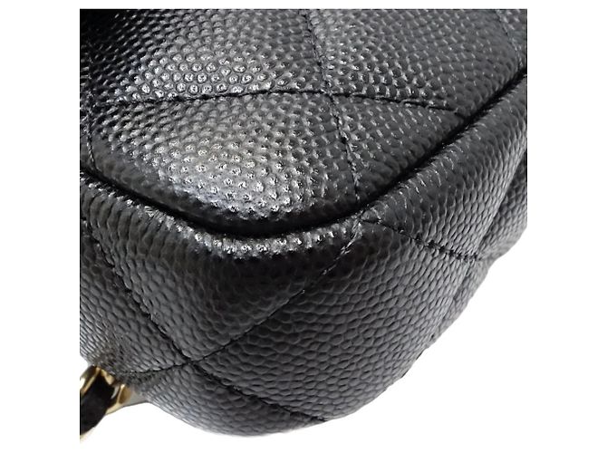 Portafoglio con catena Chanel in pelle di vitello martellata nera Nero - vista 5