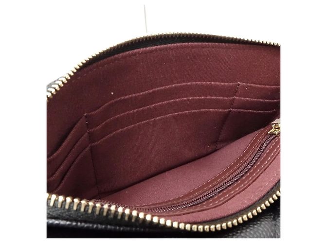 Portafoglio con catena Chanel in pelle di vitello martellata nera Nero - vista 8