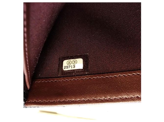 Cartera larga Chanel de piel de becerro granulada negra Negro - vista 13