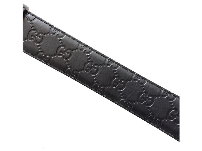 Cinturón Gucci de piel negra con G entrelazadas Negro - vista 5