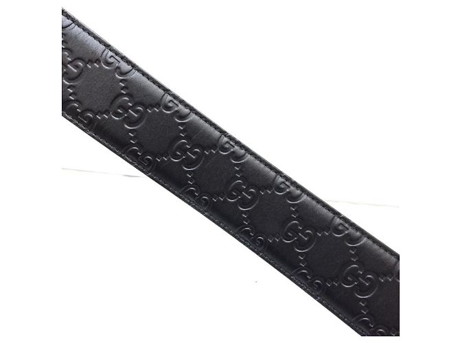 Cinturón Gucci de piel negra con G entrelazadas Negro - vista 6