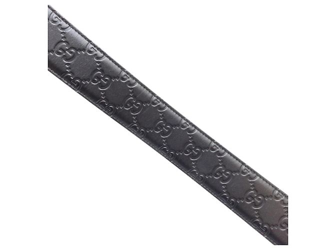 Cinturón Gucci de piel negra con G entrelazadas Negro - vista 7