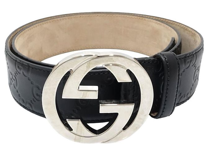 Gucci Gürtel aus schwarzem Leder - Ansicht 2
