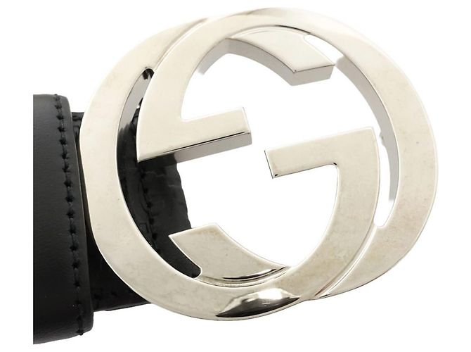 Gucci Gürtel aus schwarzem Leder - Ansicht 3