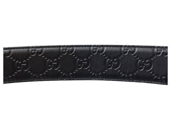 Gucci Gürtel aus schwarzem Leder - Ansicht 5