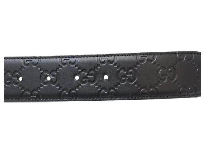 Gucci Gürtel aus schwarzem Leder - Ansicht 7