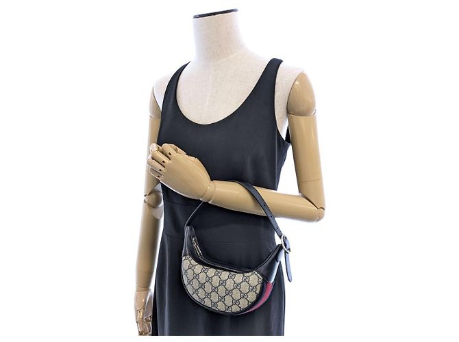 Borsa Mini Gucci 658551 Beige Blu navy - vista 10