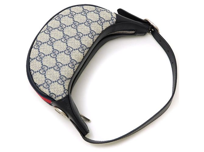 Borsa Mini Gucci 658551 Beige Blu navy - vista 5