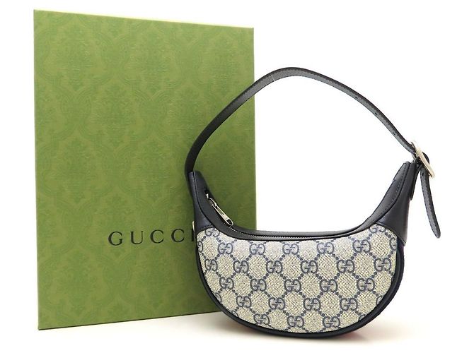 Borsa Mini Gucci 658551 Beige Blu navy - vista 9