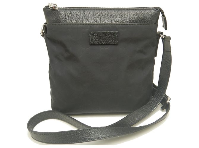 Borsa a tracolla Gucci GG in nylon e pelle Nero - vista 2