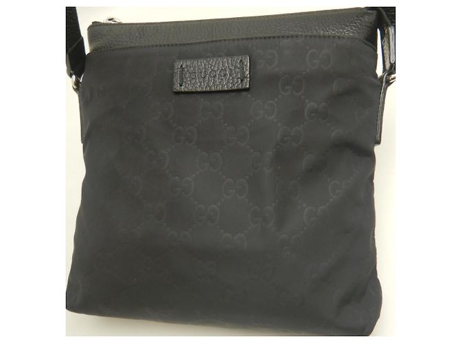 Borsa a tracolla Gucci GG in nylon e pelle Nero - vista 5