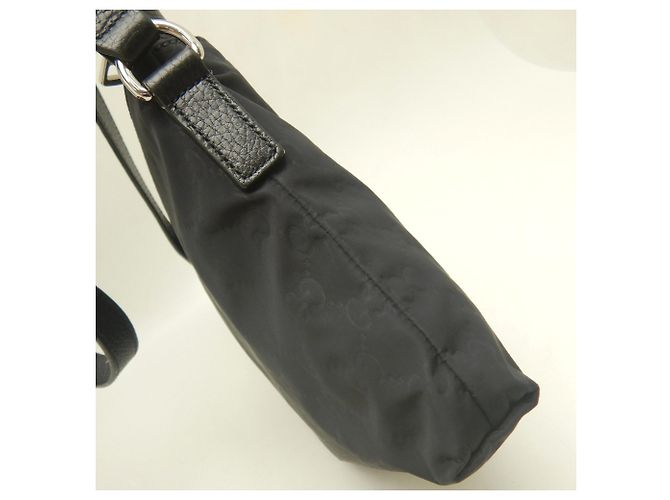 Borsa a tracolla Gucci GG in nylon e pelle Nero - vista 9