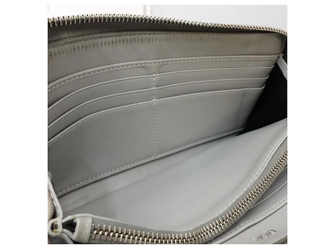 Cartera larga Christian Dior gris Castaño - vista 10