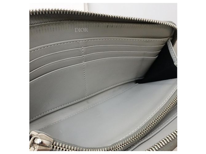 Cartera larga Christian Dior gris Castaño - vista 9