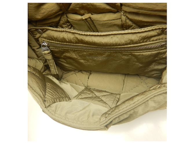 Borsa a tracolla piccola Padded Tech Cassette Bottega Veneta Cachi - vista 9