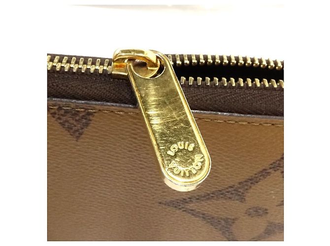 Cartera Larga Louis Vuitton Monogram Reverse Castaño - vista 11