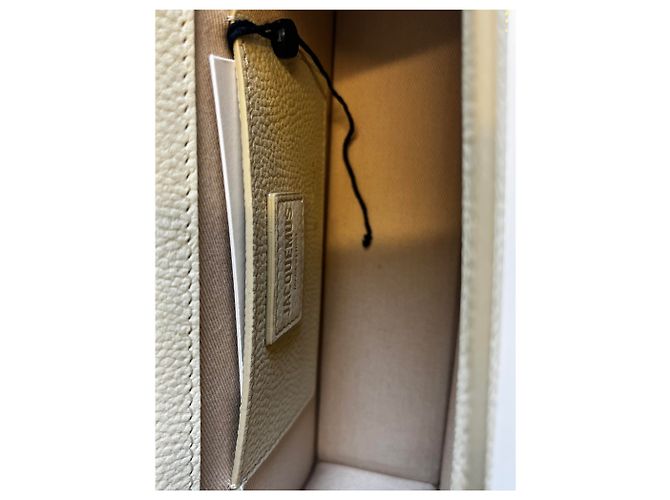 Jacquemus Le Bambinou Flap Ivory martellata Grand Bambino Beige - vista 5