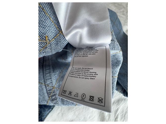 Chanel Denim Steppjacke Blau - Ansicht 10