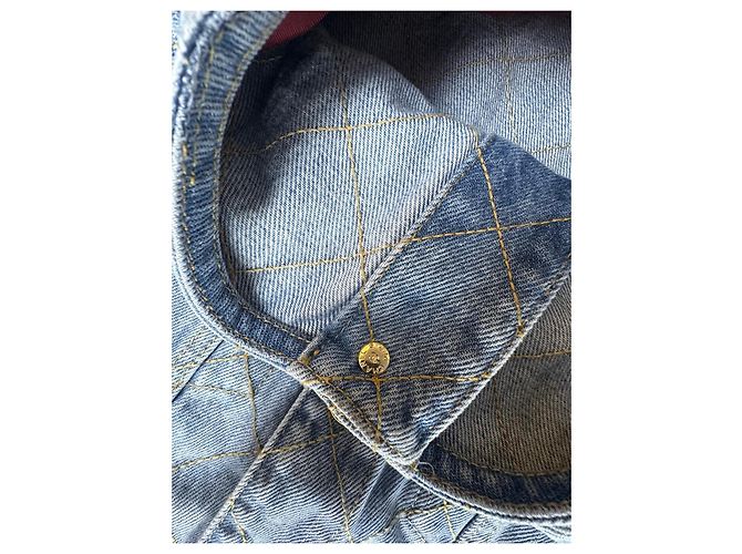 Chanel Denim Steppjacke Blau - Ansicht 8