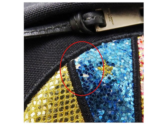 Zaino Saint Laurent Classic City California Nero Multicolore - vista 11