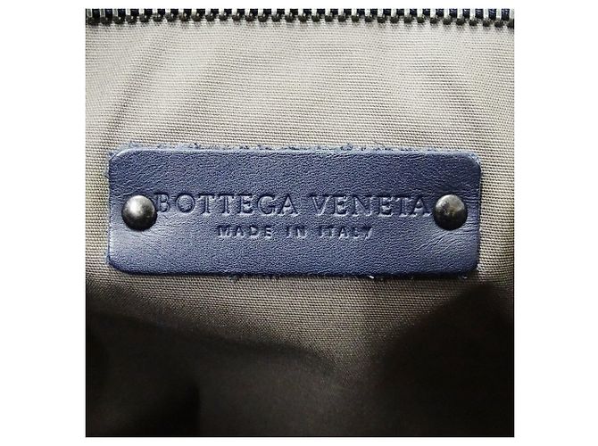 Borsa Bottega Veneta Intrecciato Giallo Blu navy - vista 6
