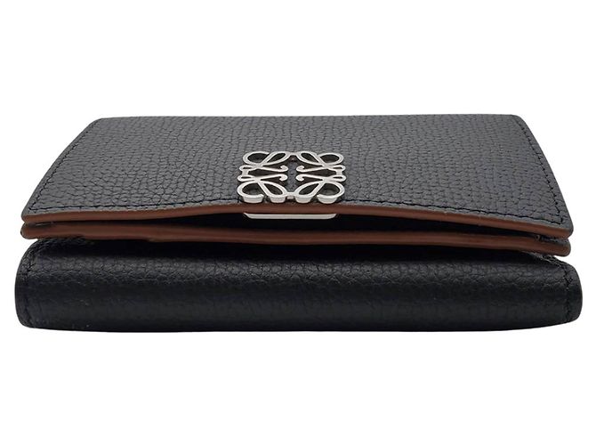 Cartera Tri-Fold de piel negra Loewe Negro - vista 3