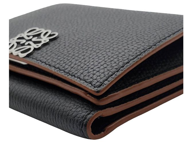 Cartera Tri-Fold de piel negra Loewe Negro - vista 4