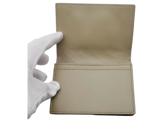 Tarjetero de piel Bottega Veneta Gris Amarillo - vista 6