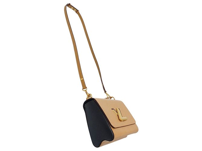 Twist Borsa a mano Louis Vuitton in pelle Epi Nero Cammello - vista 4