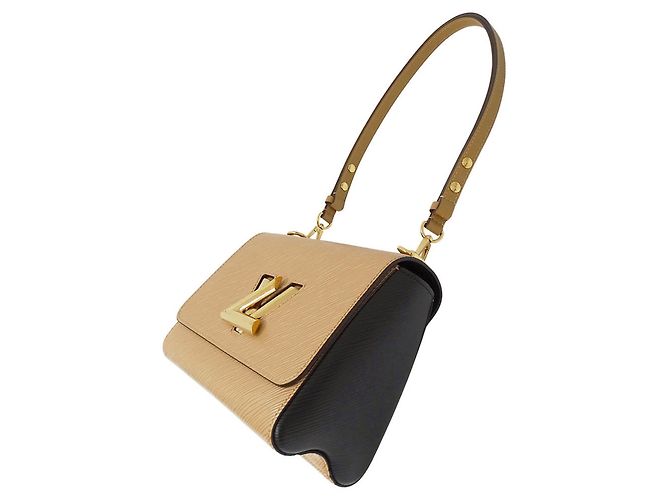 Twist Borsa a mano Louis Vuitton in pelle Epi Nero Cammello - vista 5