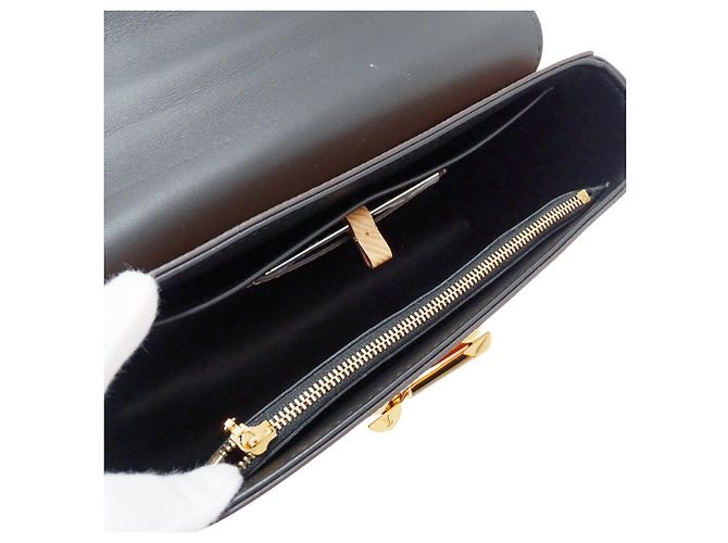 Twist Borsa a mano Louis Vuitton in pelle Epi Nero Cammello - vista 7