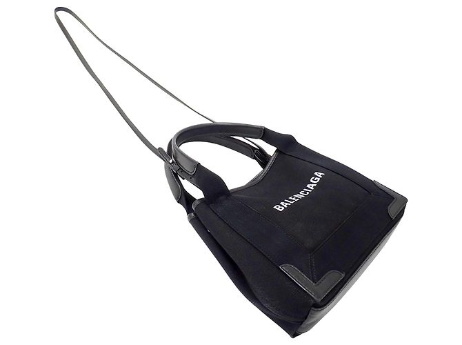 Borsa Balenciaga in tela nera Nero - vista 4