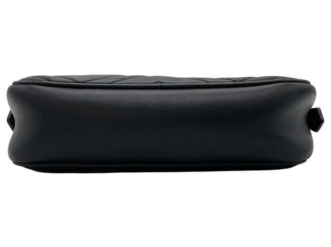 Borsa a spalla con catena Gucci GG Marmont Nero - vista 5