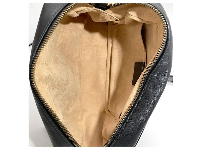 Borsa a spalla con catena Gucci GG Marmont Nero - vista 6
